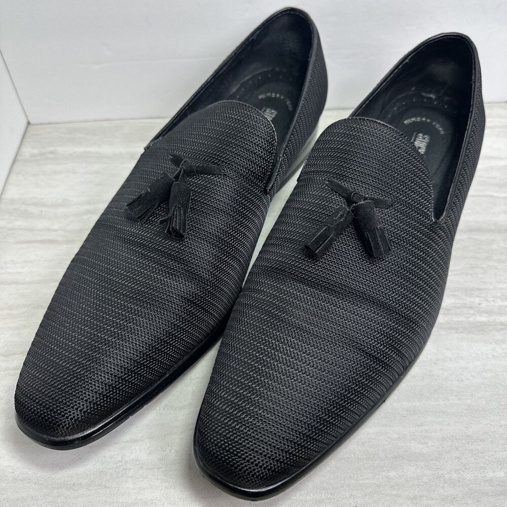 Stacy Adams Men's Tazewell Slip On Tassel Loafer Tuxedo Shoe Black Size 12